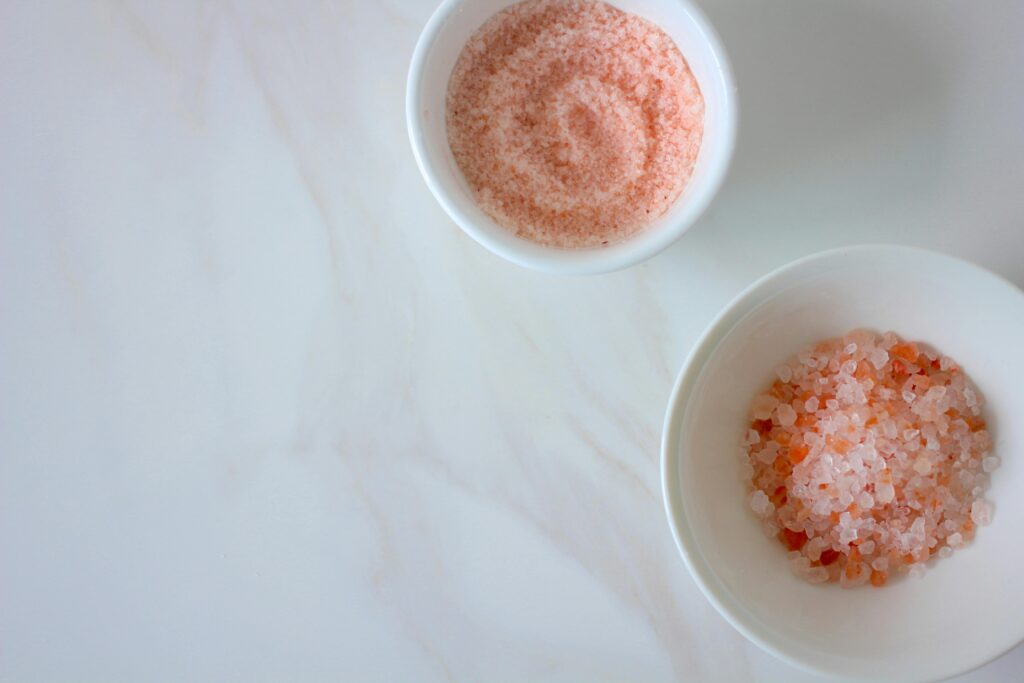pink salt. image source: pexels